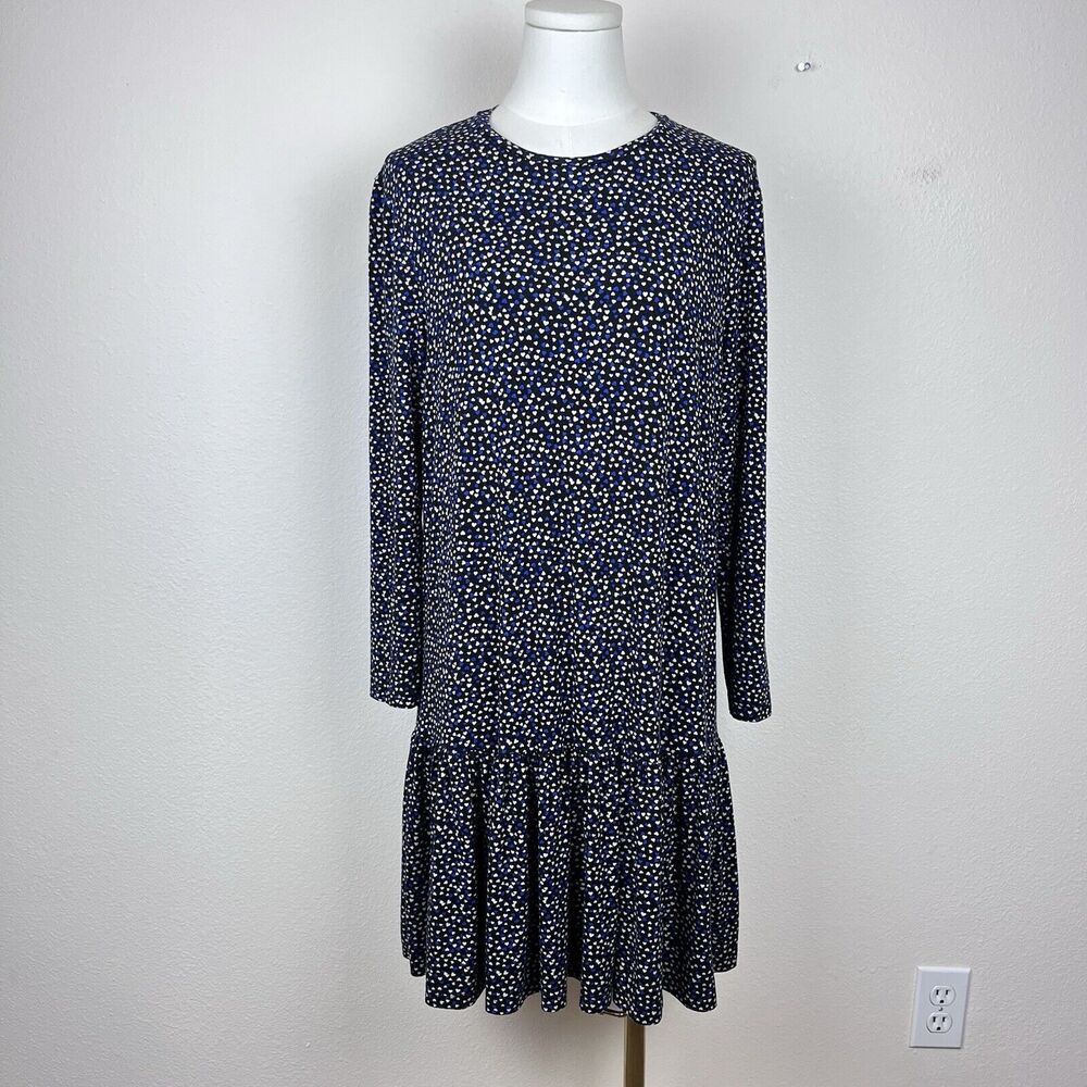 Saint Sofia Dress Womens Six Mini Drop Waist Heart Polka Dot Boho Cottage Black